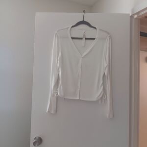 Lululemon White Button Down Top
